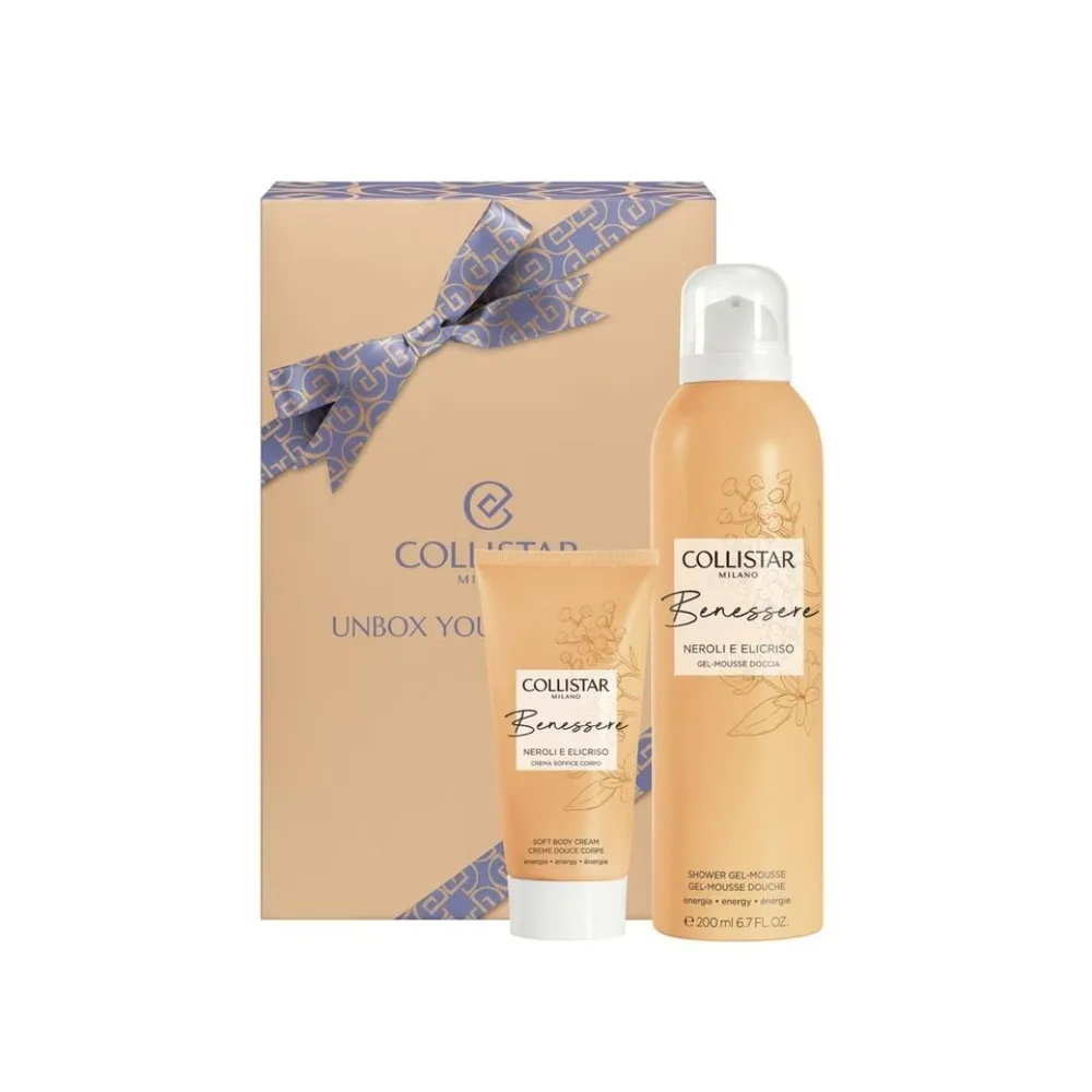 Collistar Benessere Neroli набор для тела: гель-мусс для душа и крем для тела с маслом ши, цитрусовый аромат, 1 шт
