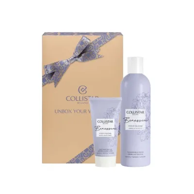 Collistar Benessere Fig and Wisteria набор для тела: крем-молочко для душа и масло для тела, инжир и глициния, 1 шт