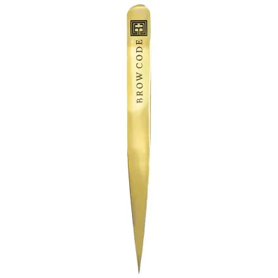 Brow Code Point Tweezers пинцет для бровей заостренный золотой, 1 шт