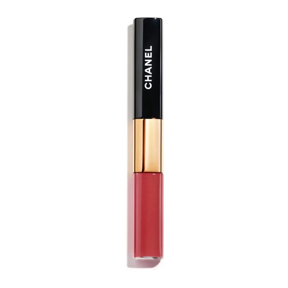 Chanel Long-Wear Lip Duo жидкая помада и блеск для губ 104 BRIGHT RASPBERRY, 8 мл, оттенок 43 - SENSUAL ROSE