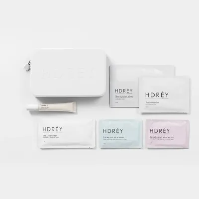 Hdrey Travel Set White дорожный набор уходовых средств в косметичке, 1 шт