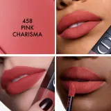 DIOR Rouge Dior On Stage Ink Blur Matte жидкая матовая помада для губ с блюр-эффектом, 6 мл, оттенок 458 - PINK CHARISMA — фото 4