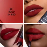DIOR Rouge Dior On Stage Ink Blur Matte жидкая матовая помада для губ с блюр-эффектом, 6 мл, оттенок 861 - BOLD IN RED — фото 4