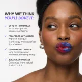 WONDERSKIN Wonder Blading All-Day Lip Stain стойкий тинт-маска для губ, оттенок DEMURE, 4 мл — фото 4