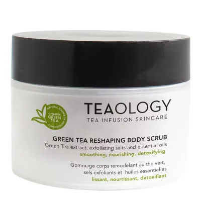 Teaology Скраб солевой для тела моделирующий, с зелёным чаем, 380 г