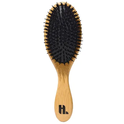 Hairlust Bamboo Bristle Brush деревянная щетка для волос с мягкой щетиной, 1 шт