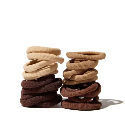 Hairlust Elastic Hair Ties резинки для волос из переработанного нейлона оттенок Coffee, 1 шт