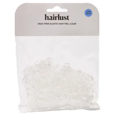 Hairlust Snag-Free Elastic Hair Ties резинки для волос прозрачные оттенок CLEAR, 1 шт