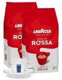 Кофе в зёрнах Lavazza Qualita Rossa 2х1 кг + чашка для капучино 160 мл — фото 1