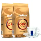 Кофе в зёрнах Lavazza Qualita Oro 2х1 кг + чашка для капучино 160 мл — фото 1