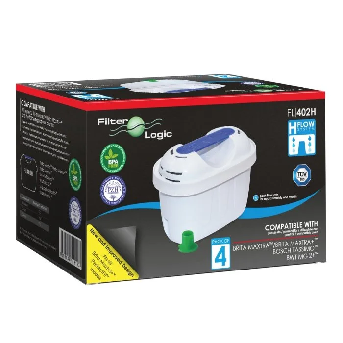 Фильтры для кувшина Filter Logic FL-402H, набор 4 шт (аналог Brita Maxtra+, Dafi Unimax)