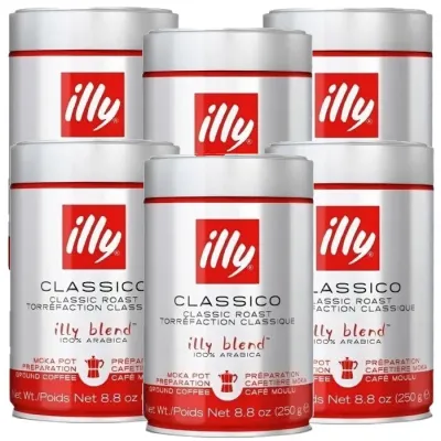 Кофе молотый illy Moka, набор 6х250 г