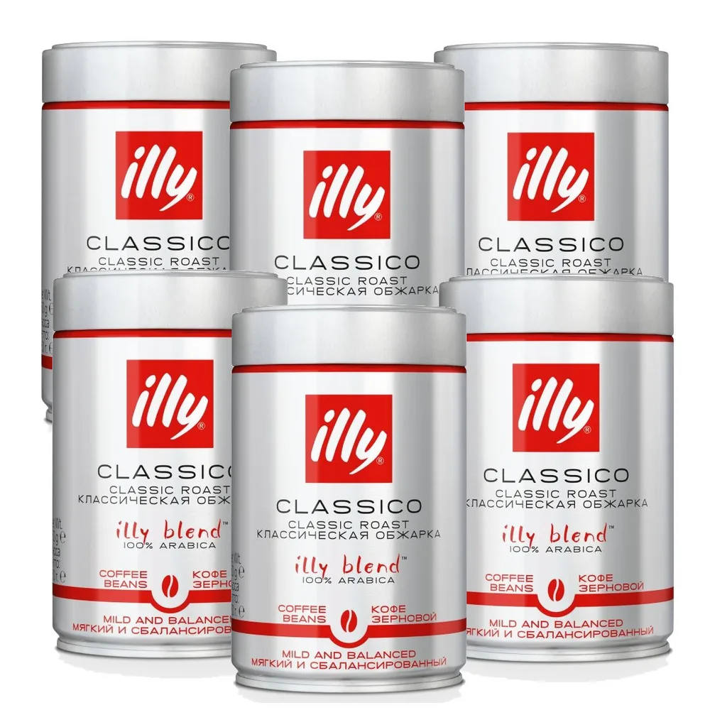 Набор кофе в зернах illy Classico 6х250 г
