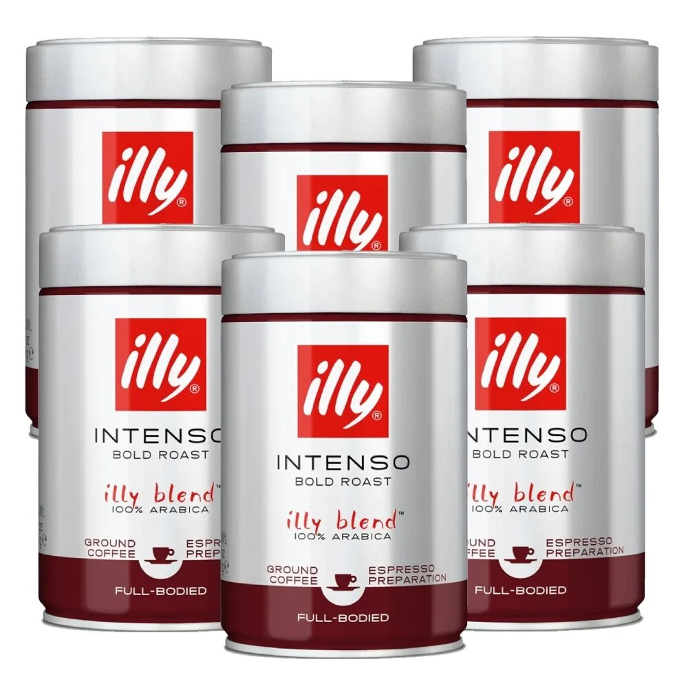 Кофе молотый illy Espresso Black, набор 6х250 г
