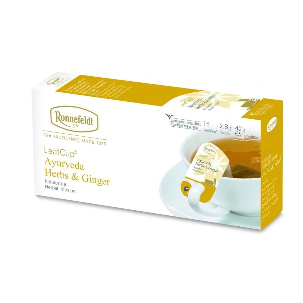 Травяной чай Ronnefeldt Leaf Cup Ayurveda в пакетиках 15x2,8 г