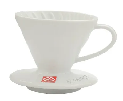 Керамическая воронка Hario V60-01 белая для заваривания кофе