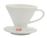 Керамическая воронка Hario V60-01 белая для заваривания кофе — фото 1