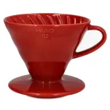Керамическая воронка Hario V60-02 красная для заваривания кофе — фото 1
