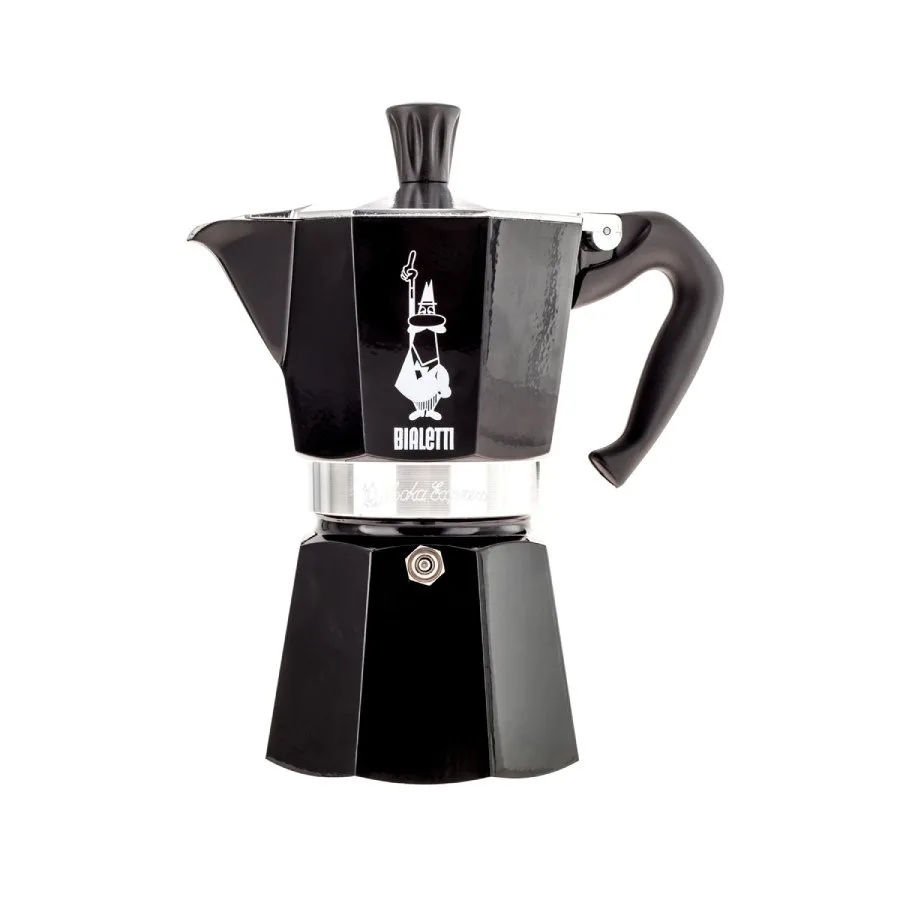 Гейзерная кофеварка Bialetti Moka Express черная на 6 чашек