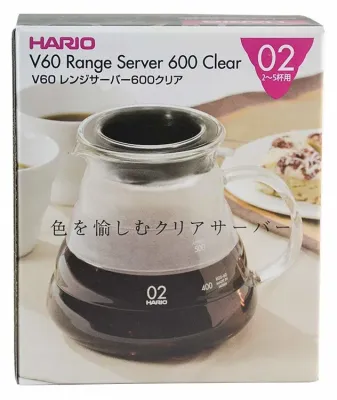 Сервер для кофе Hario V60-02 Range Server Clear 600 мл
