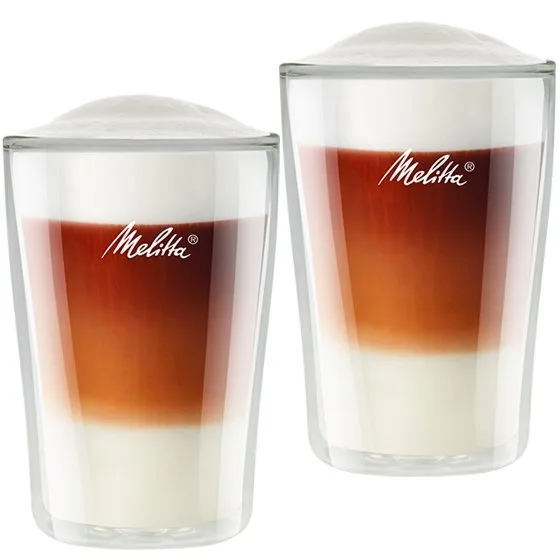 Термостеклянные стаканы для латте Melitta 300 мл, 2 шт