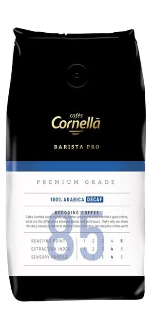 Кофе в зернах Cornella Barista PRO Premium Grade Decaf 85 без кофеина 500 г