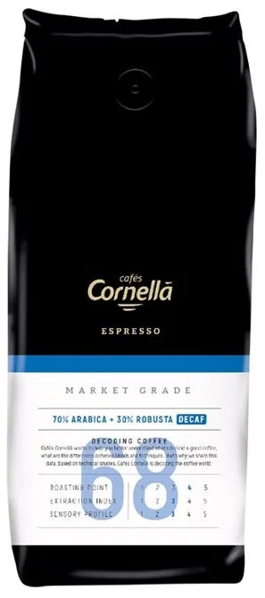 Кофе в зернах Cornella Espresso Market Grade Decaf 68 без кофеина, 1 кг