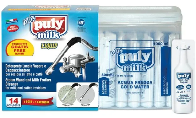 Жидкость для чистки молочных систем Puly Milk Plus 14x25мл с контейнером