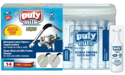 Жидкость для чистки молочных систем Puly Milk Plus 14x25мл с контейнером