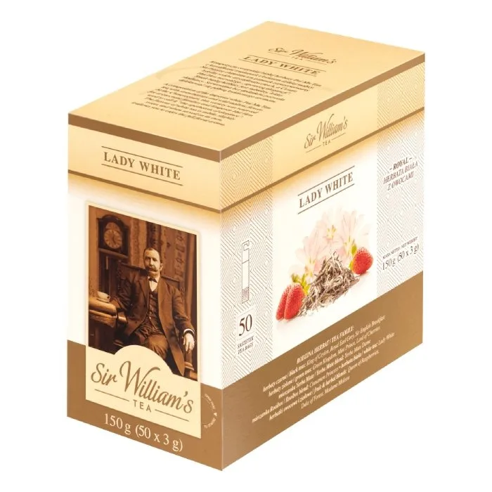 Белый чай Sir William's Royal Taste Lady White с фруктами, 50х3 г