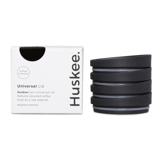 Крышка для кружки Huskee Charcoal, комплект 4 шт.