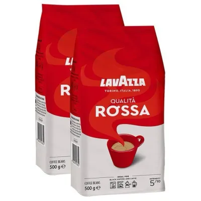 Кофе в зёрнах Lavazza Qualita Rossa, набор 2х500 г