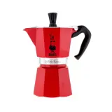 Гейзерная кофеварка Bialetti Moka Express на 6 чашек красная — фото 1