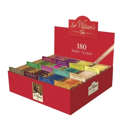 Картонный презентер с чаем Sir William's Tea 180 пакетиков