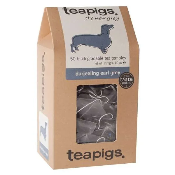 Чёрный чай teapigs Darjeeling Earl Grey, 50 пирамидок x 2,5 г