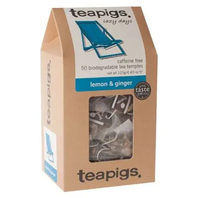 Травяной чай teapigs Lemon & Ginger, 50 пирамидок x 2,5 г