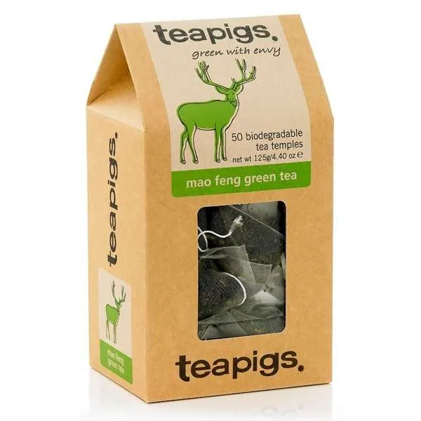 Зелёный чай teapigs Mao Feng Green Tea, 50 пирамидок x 2,5 г