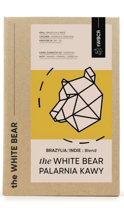 Кофе в зернах The White Bear Бразилия/Индия 1 кг