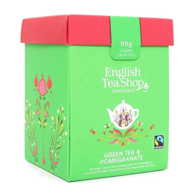 Зеленый чай English Tea Shop Green Tea & Pomegranate листовой, 80 г