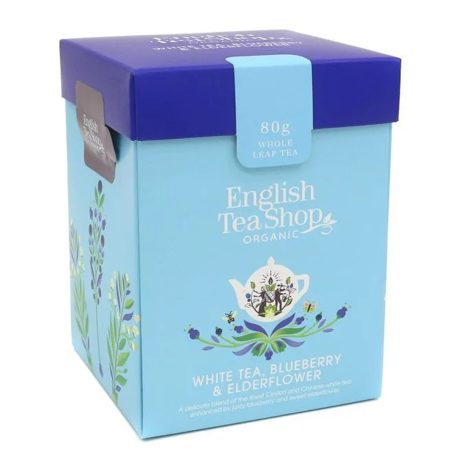 Белый чай English Tea Shop White Tea Blueberry & Elderflower 80 г