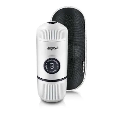 Ручная кофеварка Wacaco Nanopresso Elements Chill White с чехлом