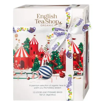 Праздничный чайный набор English Tea Shop Holiday White Prism, 12 пакетиков по 2 г