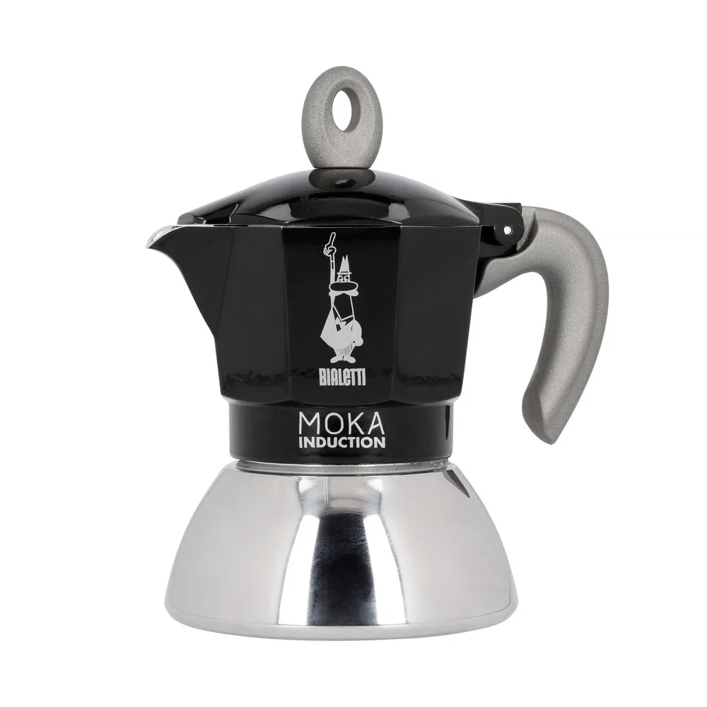 Гейзерная кофеварка Bialetti New Moka Induction на 2 чашки черная