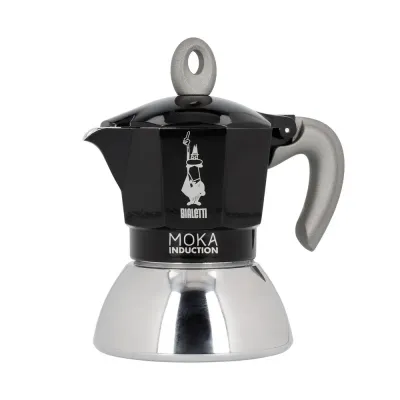 Гейзерная кофеварка Bialetti New Moka Induction на 2 чашки черная