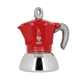 Гейзерная кофеварка Bialetti New Moka Induction на 2 чашки, красная — фото 1