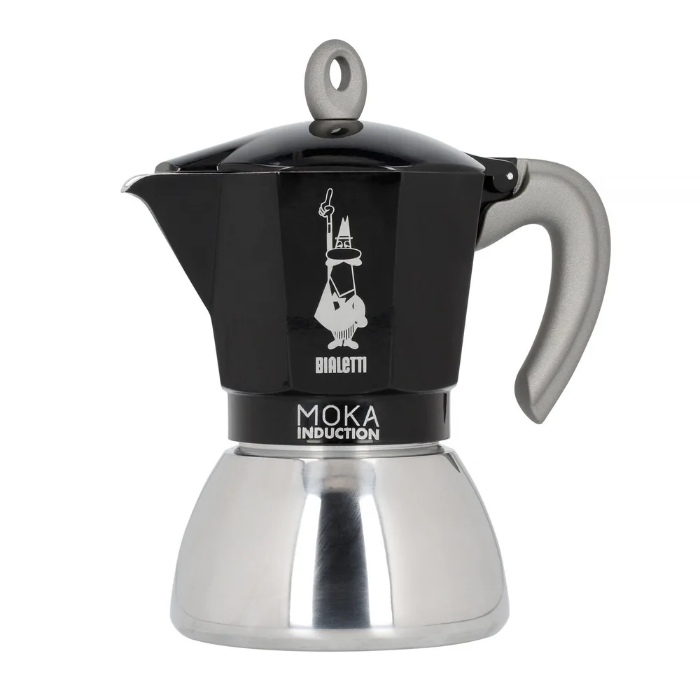 Гейзерная кофеварка Bialetti New Moka Induction на 6 чашек, черная