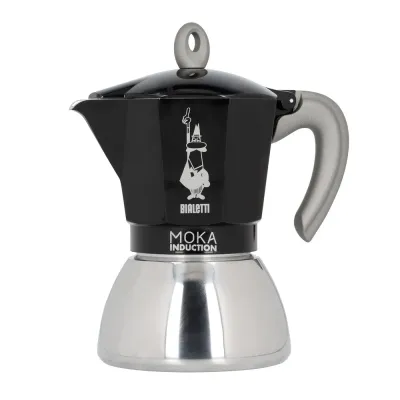 Гейзерная кофеварка Bialetti New Moka Induction на 6 чашек, черная