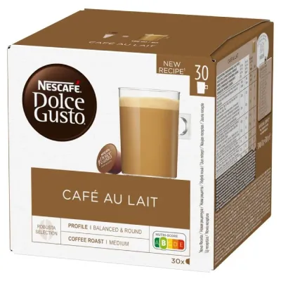 Капсулы Nescafe Dolce Gusto Cafe au Lait, 30 шт.