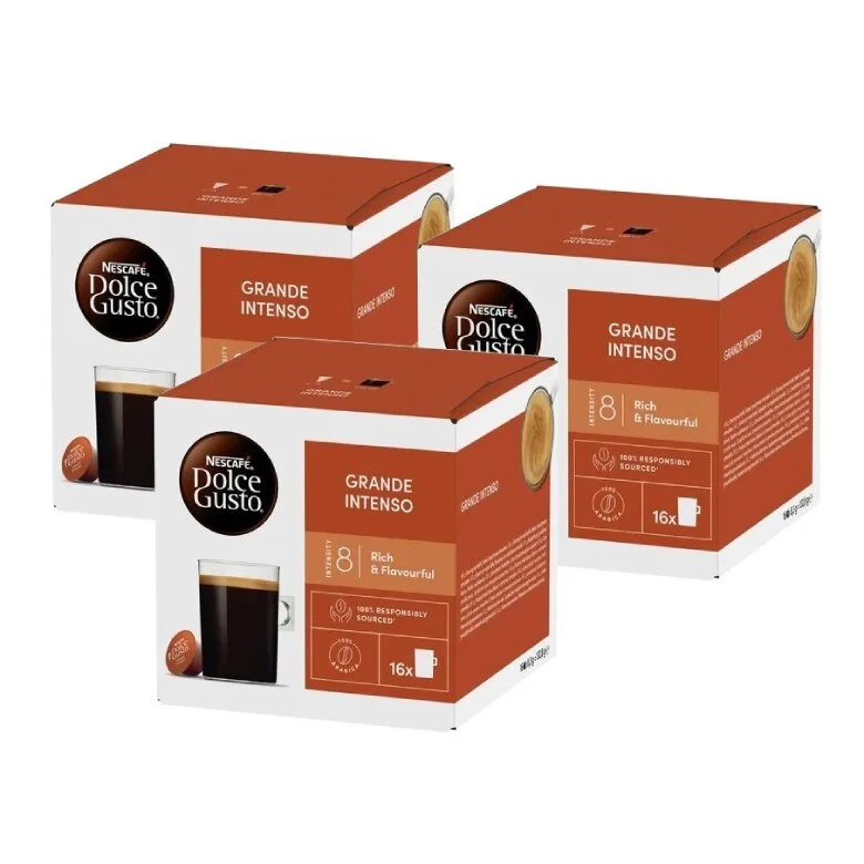 Комплект кофе в капсулах Nescafe Dolce Gusto Grande Intenso, 3x16 шт.
