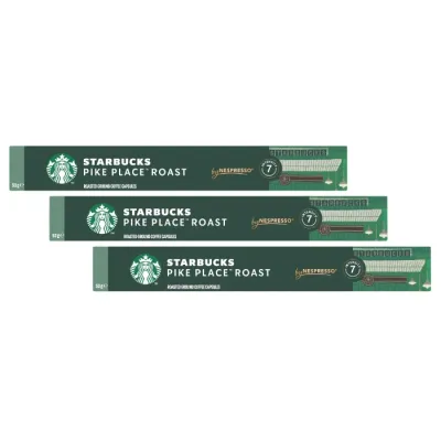 Кофе в капсулах Starbucks Pike Place Roast для Nespresso, набор 3х10 капсул
